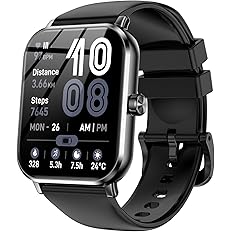 Smart Watches for Men Women, 1.83" HD Touchsreen, Bluetooth Calling, 5 ATM Water-Resistance, 130+ Sports Modes, Health, Fitne