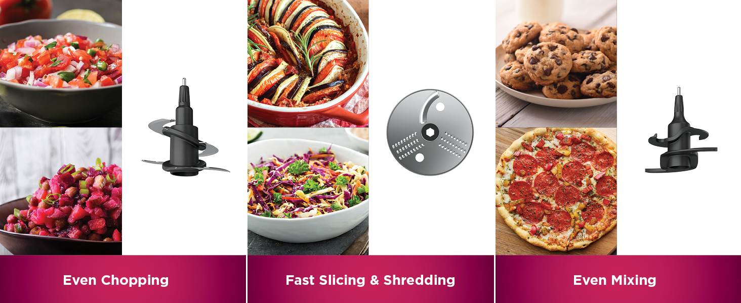 Even Chopping, Fast Slicing & Shredding, Even Mixing