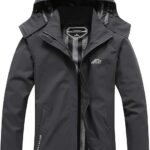 Women's Waterproof Raincoat Lightweight Rain Jacket Detachable Hood Travel Outdoor