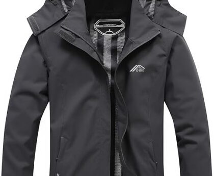 Women's Waterproof Raincoat Lightweight Rain Jacket Detachable Hood Travel Outdoor