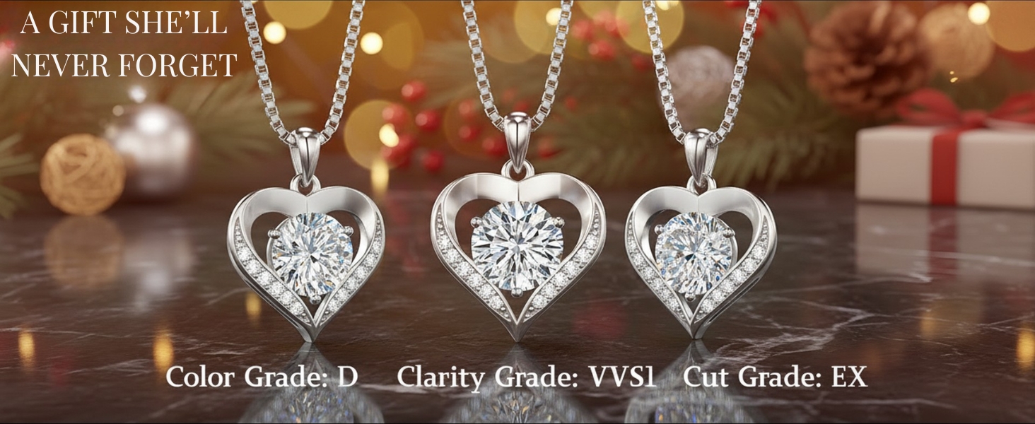 moissanite necklace birthday gifts for Women